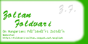zoltan foldvari business card