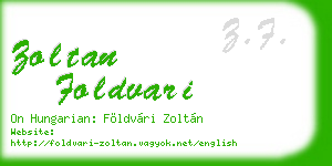 zoltan foldvari business card